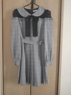 チェック柄オフショルダーワンピース Ank Rouge