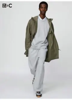 ユニクロ スウェットワイドパンツ ネイビーS