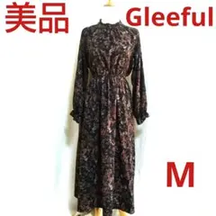 美品 ロングワンピース ロング　レトロモダン　ペイズリー　黒　大人可愛い　M