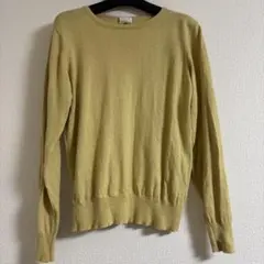 長袖 ニット トップス イエロー M