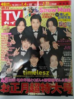 TVガイド timelesz 証明写真/インタビュー/ピンナップ/表紙 切り抜き