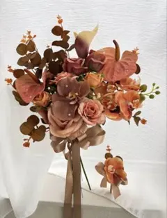 ウェディングブーケ/ブートニア　アーティシャルフラワー