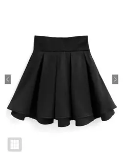 インパン付きハイウエストプリーツミニスカートブラック gm780 GRL