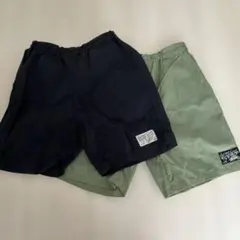 BREEZE ハーフパンツ 2枚セット ブラック カーキ 130