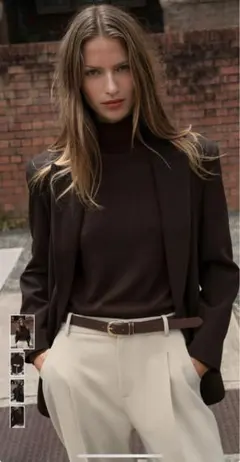 今季ZARA✴︎新品 オーバーサイズダブルブレストブレザー M ブラウン