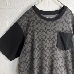 【総柄】 COACH シグネチャー 胸ロゴ Tシャツ ロゴのサムネイル