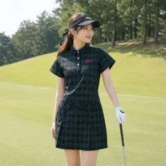 FILA GOLF グリーン　チェック　ポロシャツ　ワンピースのサムネイル