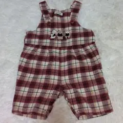 Charmy eye 赤と白のチェックロンパース