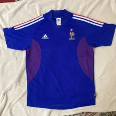 adidas アディダス　サッカーフランス代表 半袖シャツ　ブルー　サイズ表記Ｍ