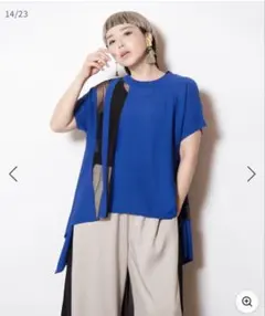 [オズモーシス] サイドドレープニットプルオーバーのサムネイル