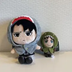 進撃の巨人 リヴァイ エレン ぬいぐるみ キーホルダー ユニバ usj