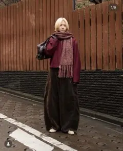 Suede-Like Flocky Curve Denim ブラウン 2のサムネイル