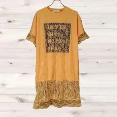 A1721 BROWNY Tシャツ 長袖 五分袖(F) オレンジ プリント文字のサムネイル