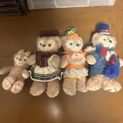 【公式】ダッフィー＆シェリーメイ 4体セット 季節限定コスチュームあり