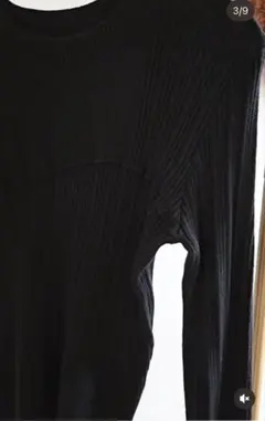 しまむら yuu Rafraf ウェーブニットプルオーバー 中黒 LL