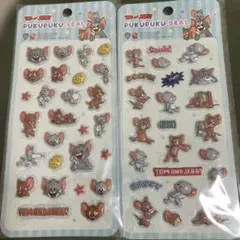 新品未開封　トムとジェリー　ぷくぷくシール　2枚セット
