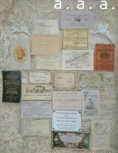 ジャンクジャーナル素材 《ａ.ａ.ａ.》 　　　 　美しいラベルたち ２０枚