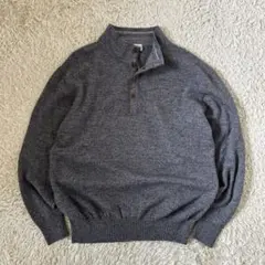 y2k archive ニット　ウール100 ヘンリーネック　レナウン　古着