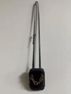 ZARA 黒 クロコダイル風 ショルダーバッグ