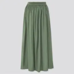 ユニクロ　ドレープギャザーロングスカート　Mサイズ