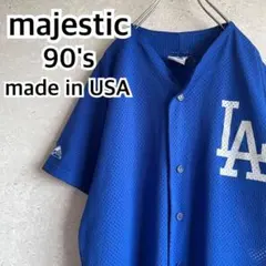 希少 90s MLB ロサンゼルス ドジャース ベースボールシャツ アメリカ製