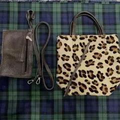週末限定お値下げ！マーロン♡♡ 可愛いハラコバッグ　2way レオパード柄