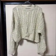 リブ編みイエローニットのサムネイル