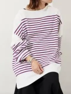 JOURNALSTANDARD パネルボーダー コットンプルオーバー パープル