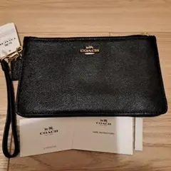 コーチ　COACH　マルチケース　財布　ポーチ　カード入れ付き　黒