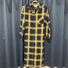 チェックシャツワンピース　レディース