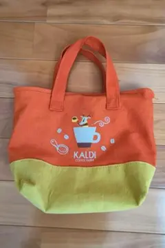 カルディ トートバック オレンジ色のサムネイル