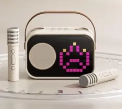 カラオケセット ワイヤレスマイク2本付きスピーカーセットBluetooth対応