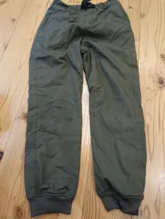 ＧU150サイズ キッズ オリーブグリーン パンツ 調整可能ウエスト