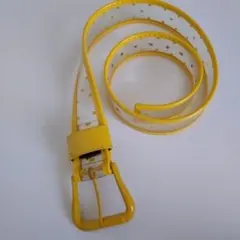 《未使用》クリアベルト ドット イエロー