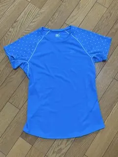 ミズノ　トレーニングトップス　スポーツウェア　SランニングTシャツ青
