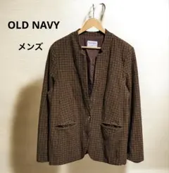 OLD NAVY 千鳥格子 ノーカラージャケット メンズ XL TALL