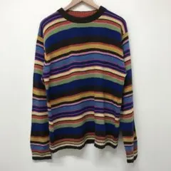 NORTHERN APPAREL90s・インポートブランド・マルチボーダーニット 