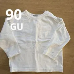 ★GU★ ホワイト ポケット付き カットソー　子供服 ベビー服 女の子 男の子