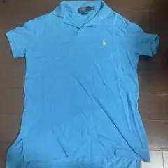 ラルフローレン　ポロシャツ　水色　古着　archive