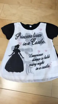 黒　プリンセス　ディズニー　Tシャツ 半袖　レース　110 110cm