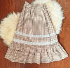 【MILK】ギンガムチェック フリルロングスカート