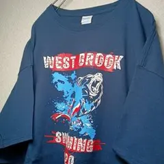 アメリカ古着 PORT＆COMPANY 水泳チーム クマ 半袖Tシャツ 3XL