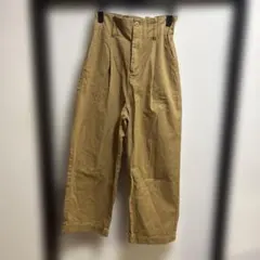 W CLOSET ワイドパンツ　ベージュ　美脚　ハイウエスト　コットン100％のサムネイル