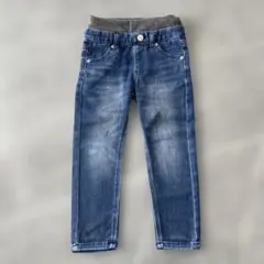 キッズ デニムパンツ ウエストリブ　100