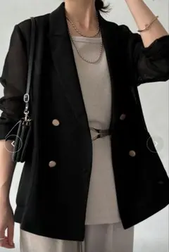 22時迄タイムセール!! 極美品 DouDouメッシュダブルジャケットのサムネイル