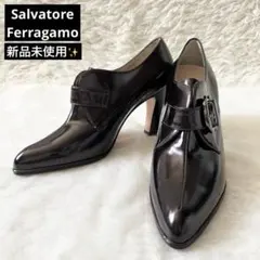新品✨サルヴァトーレフェラガモ　レザー　パンプス　ガンチーニ　ブーツ　ブラウン