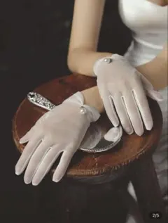 ウェディンググローブ　ブライダルグローブ　パール　人工パール