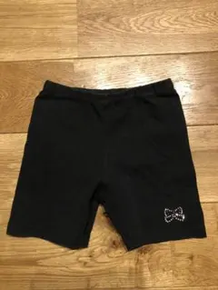 スパッツ　1部丈　黒　110