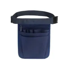 ナースポーチ ネイビー 仕事用 ウエストポーチ 大容量 看護師 介護士 9ポケ