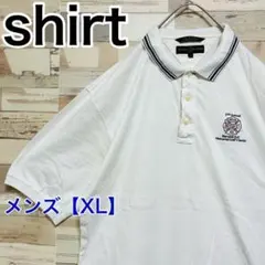 YF82【US輸入】TOMMY HILFIGER　半袖ポロシャツ【XL】ホワイト